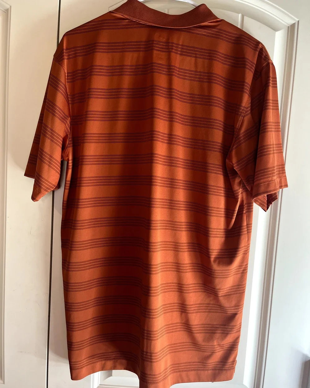 Nike Texas Longhorns Dri-FIT Polo Burnt Orange Striped Men's M
